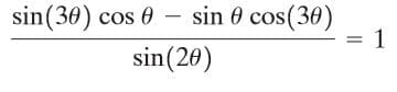 sin(30) cos 0 – sin 0 cos(30)
= 1
sin(20)
