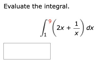 Evaluate the integral.
[²³ ( 2x + 1) dx