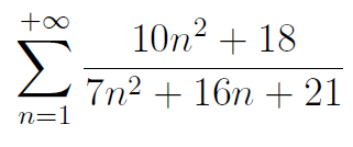 10n? + 18
L 7n2 + 16n + 21
n=1
