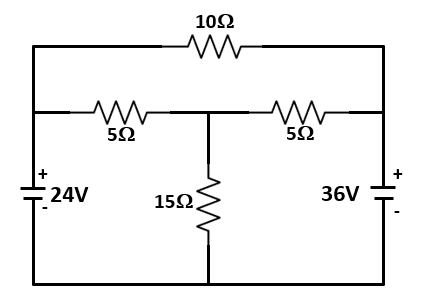 10Ω
5Ω
+
24V
15Ω.
36V
