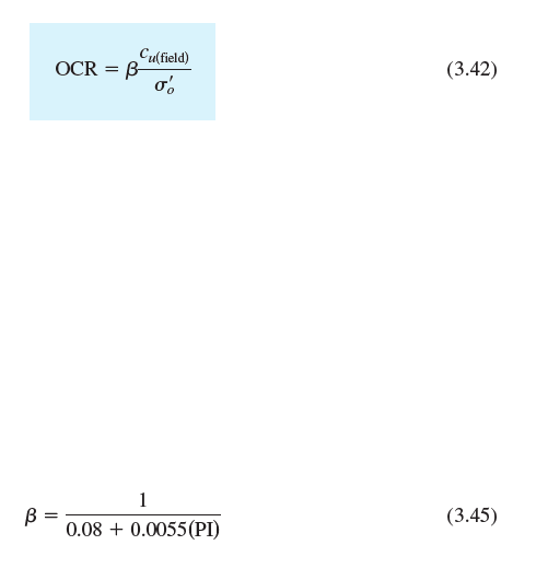 Cu(field)
OCR = B
σο
(3.42)
1
(3.45)
0.08 + 0.0055(PI)
