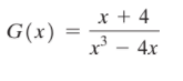 x + 4
x³ - 4x
G(x)
