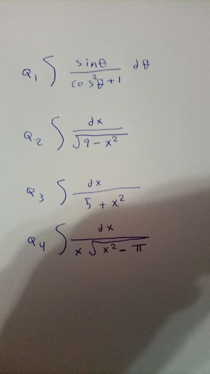 AP
sine
) J9-x2
Qし
Q3
5 + x2
メP
Jx2-T
Q4
