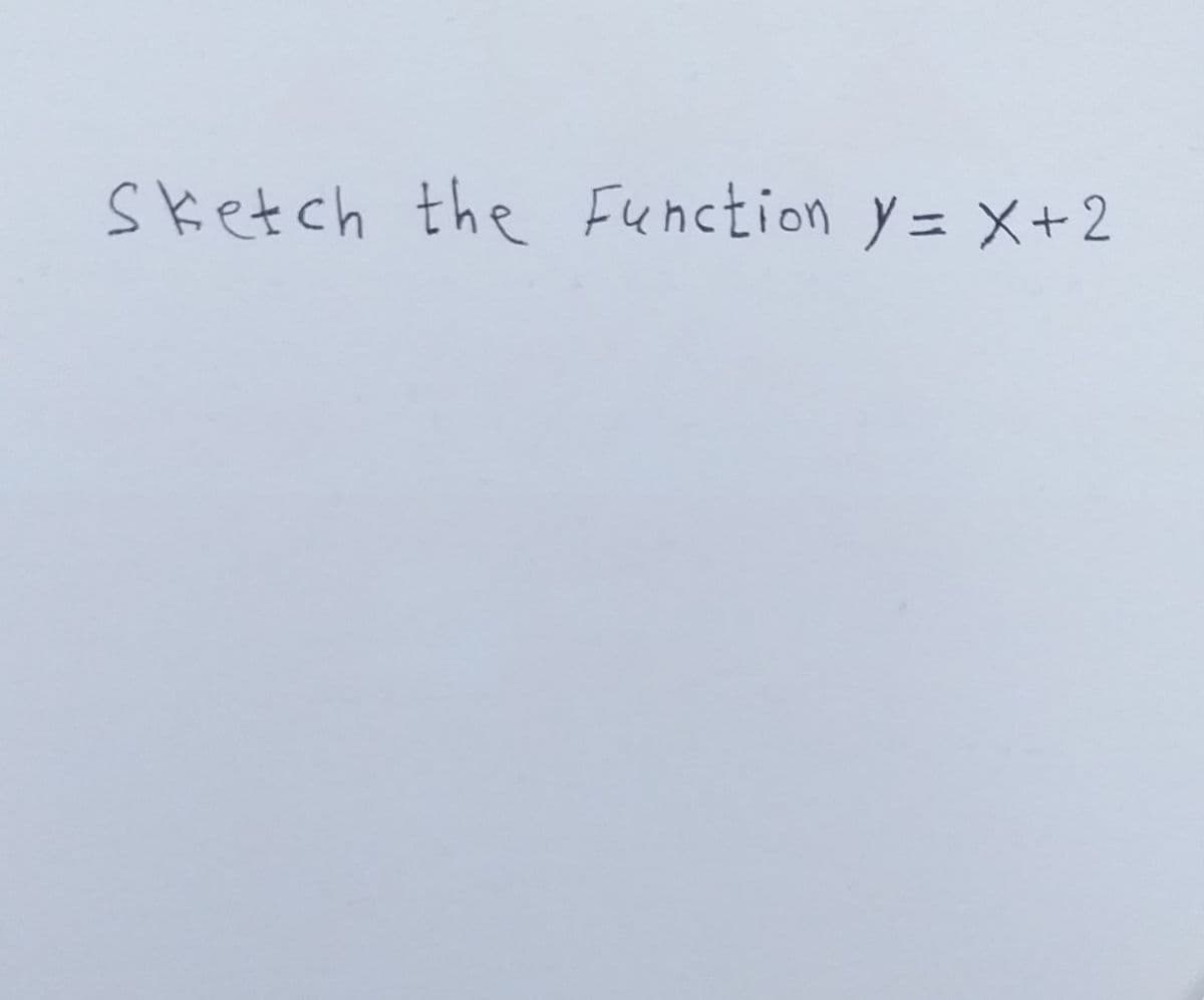 sketch the Function y = X+2
