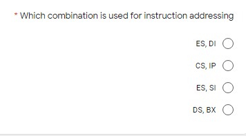 Which combination is used for instruction addressing
