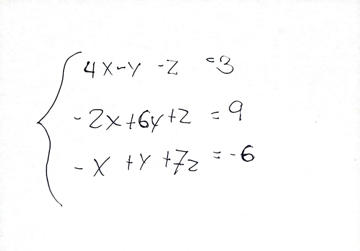 4X-Y -Z 3
- 2x +6y+2 =9
- X tY +7z = -6
