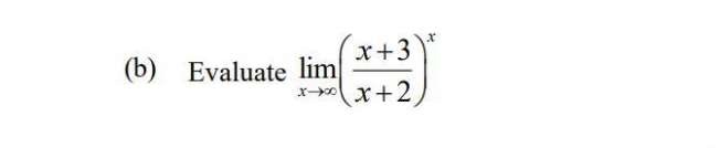 x+3
(b)
Evaluate lim
x+2
