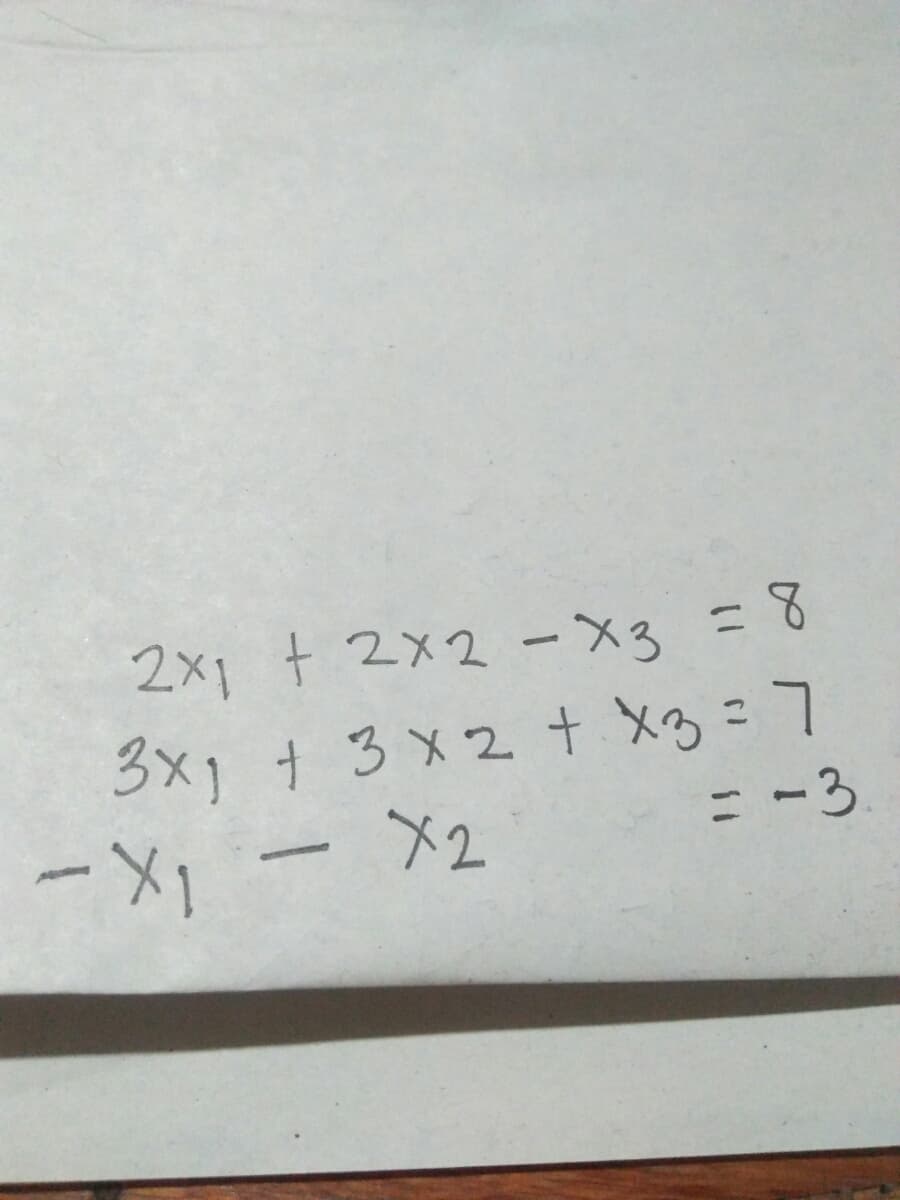 2x1 t 2x2 -メ3 = 8
3x, + 3 x 2 + Xg=7
-メ」
X2
ニ-3
