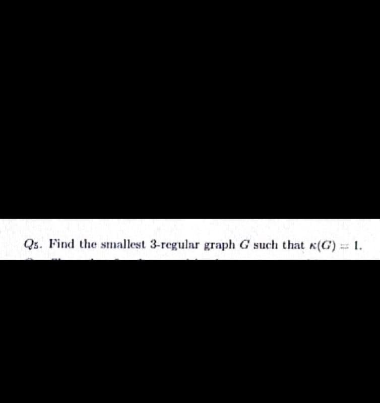 Qs. Find the smallest 3-regular graph G such that (G) 1.