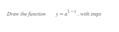 1-x
Draw the function y=a*, with steps
