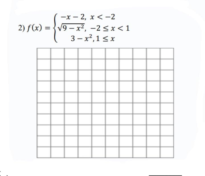 —х — 2, х < -2
|
3D 3 V9 -х?, -2 <х<1
3 — х?,1 <х
2) f(x) =
