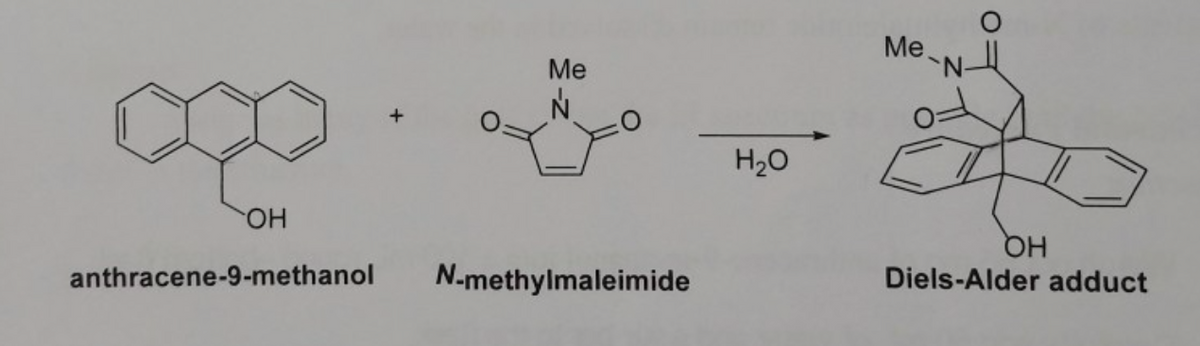 Me
'N-
Me
H20
HO.
OH
Diels-Alder adduct
anthracene-9-methanol
N.methylmaleimide
