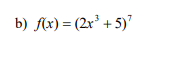 b) fx) = (2r' + 5)
