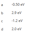 a
b
с
d
-0.50 eV
2.9 eV
-1.2 eV
2.0 eV