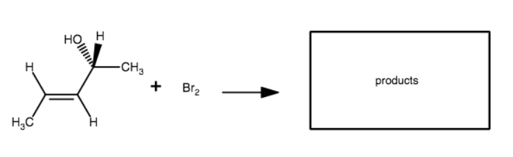 H₂C
НО. Н
-CH3
Br₂
products