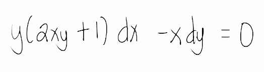 ylang +1) du -xdy = 0
