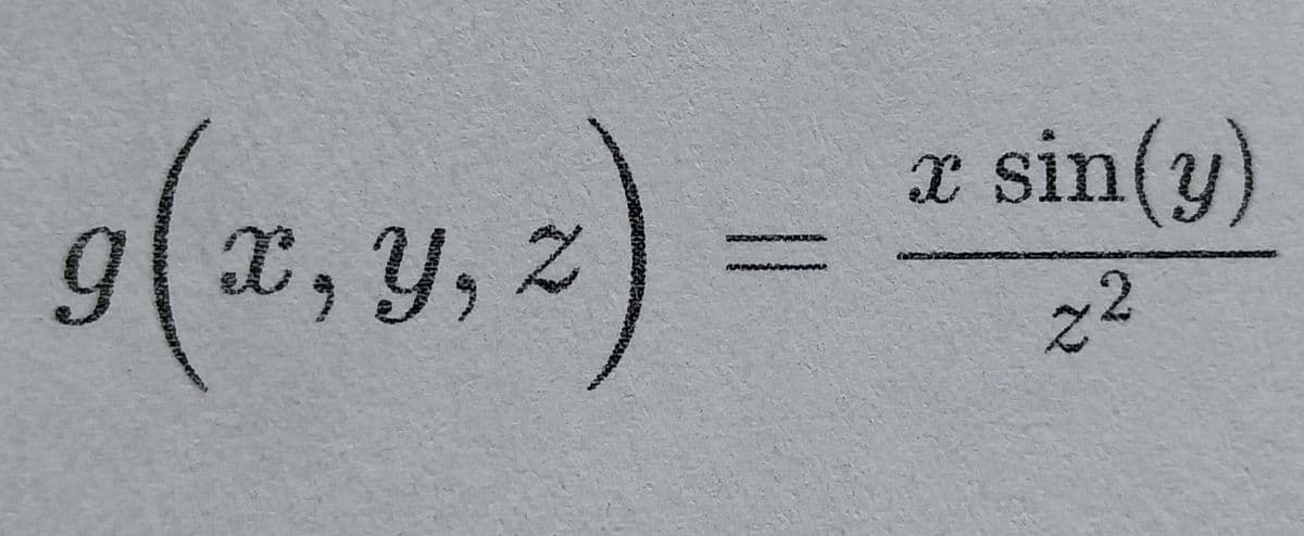 x sin(y)
9x,y, z
22
