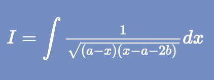 1
dx
1=I Te-a)(x-a–26)
I =
