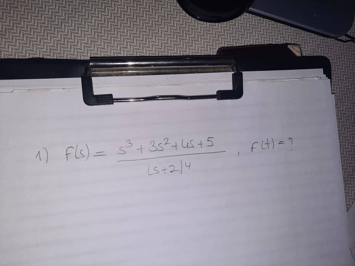 1) FS)= s3+ 3s?+us+5
s°+35²+us+5
ft)=7
(s+2/4
