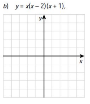 b) y = x(x-2)(x+1),
y
X