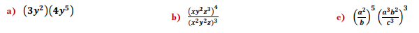 а) (Зу?)(4y5)
(xy²r?)*
b)
(x²y²z)3
5
3
