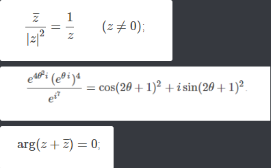 1
(z + 0);
cos(20 + 1)2 + i sin(20 + 1)².
ei?
arg(z + 2) = 0;
||
2.
