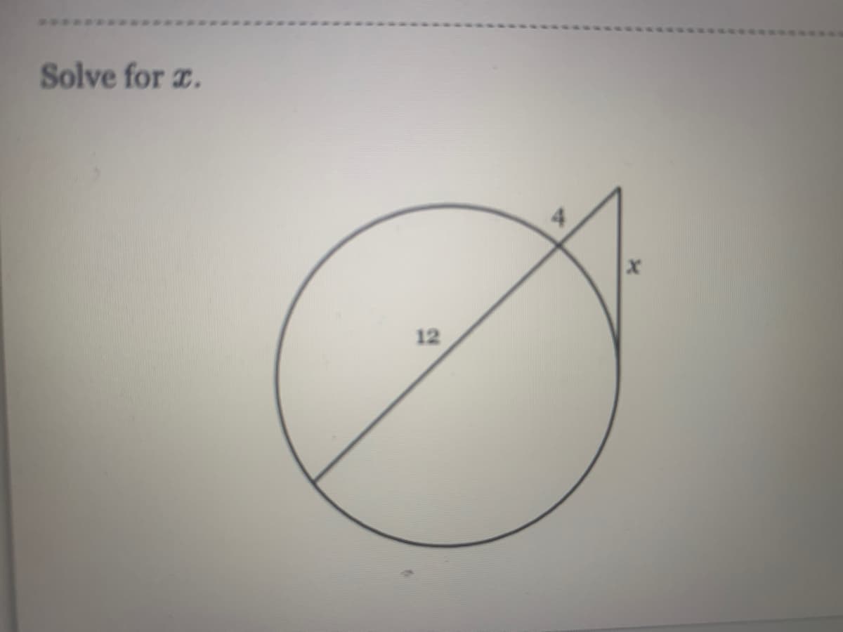Solve for a.
12
