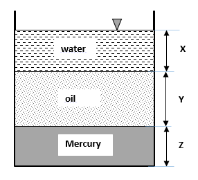 water
X
oil
Y
Mercury
