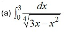 (a)
dx
V3x-x²
2