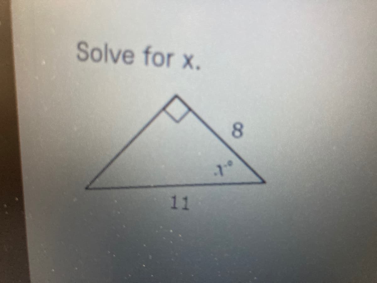 Solve for x.
-7.0
11
