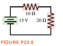 10 Ω
15 V
20 Ω
FIGURE P23.6
ww
