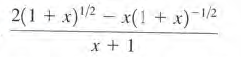 2(1 + x)2 - x(1 + x)-/2
x + 1
