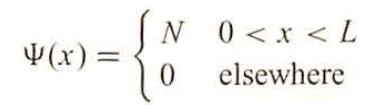 Y(x) =
N 0<x<L
0 elsewhere