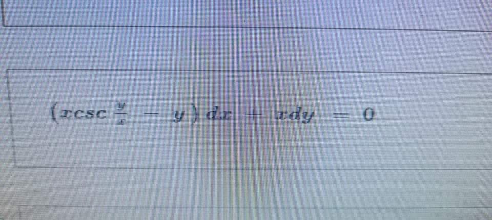 (zcsc
y) dx + rdy
0.
