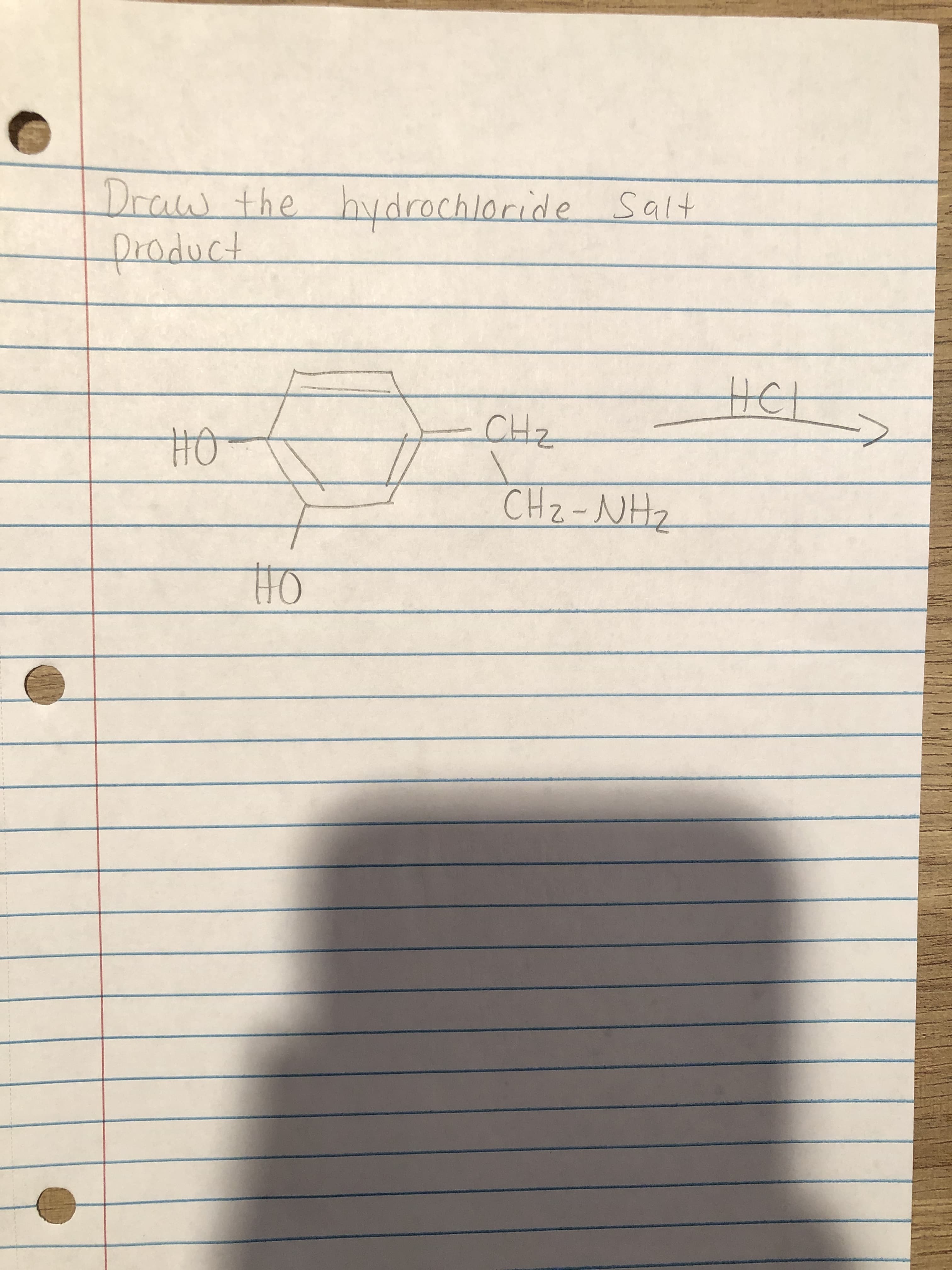 the hydrochloride Salt
CHz
CH2-NHz
HO
