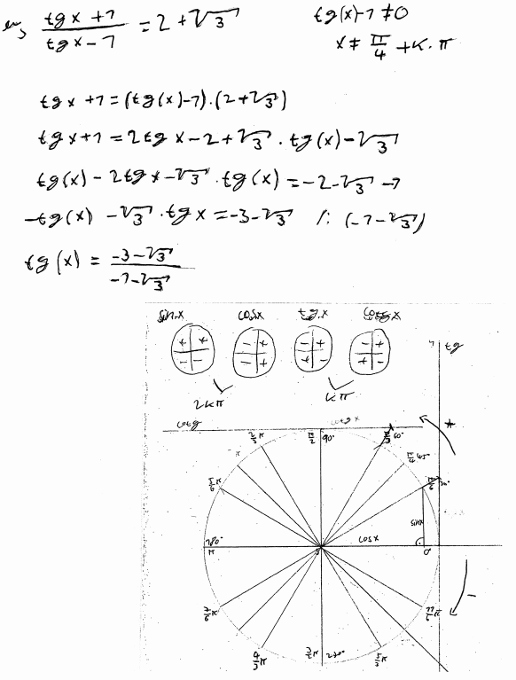 t9x +7
tg x - 7
Xキ +K.T
€9 x +1 = (t3(x )-7).(2+27)
3メ*1 -162 X-2+13.9(x)-/3
49(x) - 29メーV.tg(x) =-2-73-7
-62(x) - ラx =-3-13 i (-7-3)
(9 (x) = -3-
-1-ず
COSK
ド
it
LOS X
