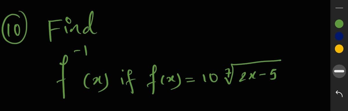 O Find
10
(a) if feae) = 1o D ex-5
