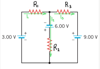 3.00 V
+
R₁
MAMAS
+
1₂
R3
MAS
6.00 V
ER₂
+
9.00 V