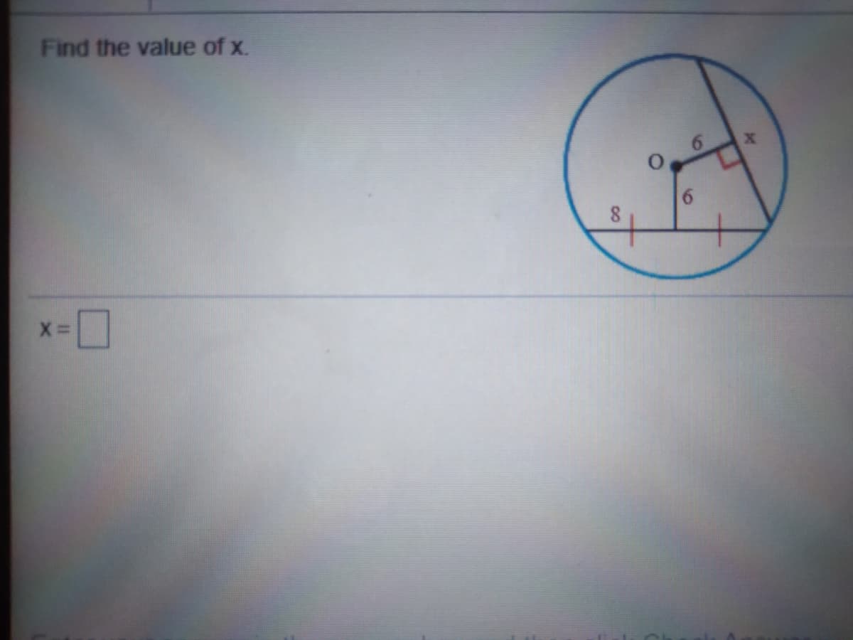 Find the value of x.
6.
