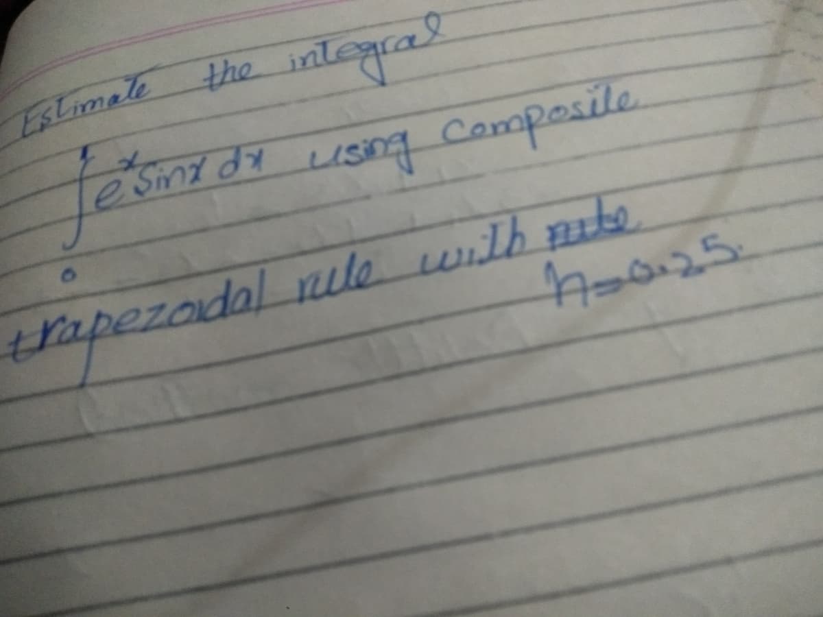 Talamale the integral
EsLimele
for
fesnidy Lisng Composile
trapezodal ule with mbe
