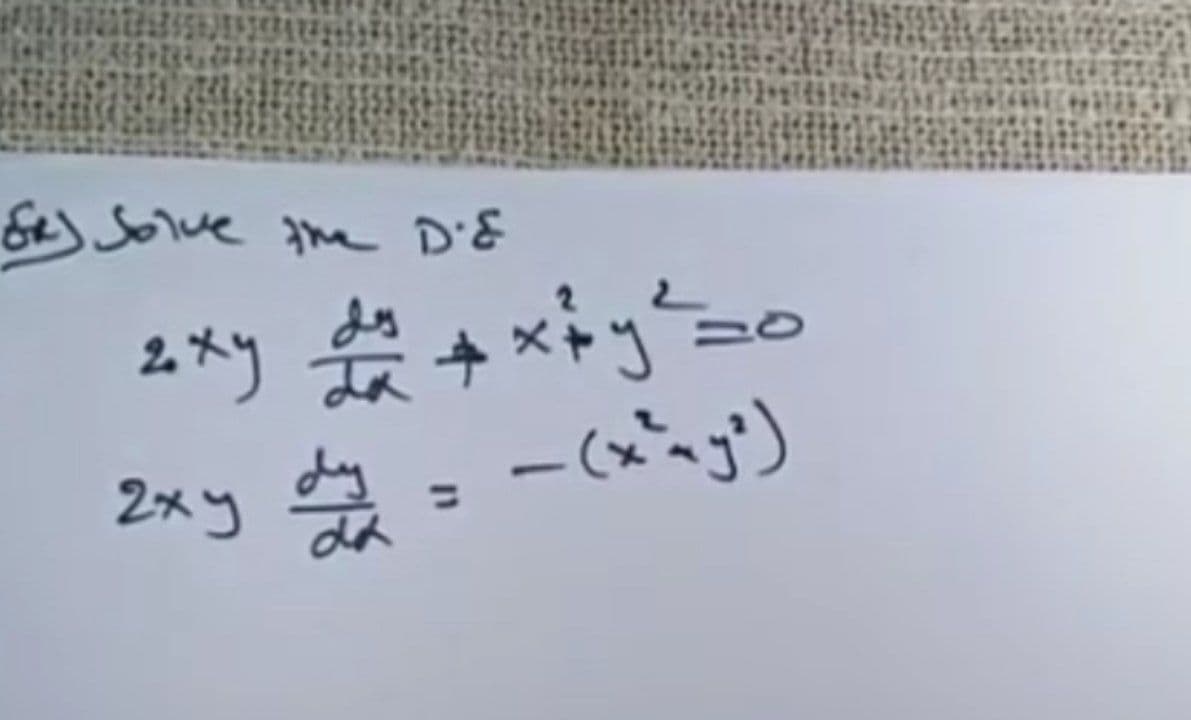 Ee) Solve the DiE
五*会+*0
2*y
