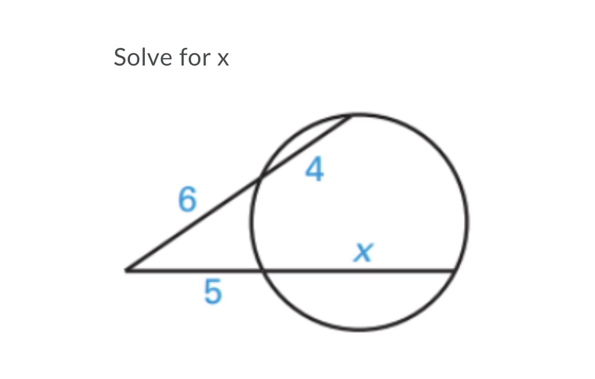 Solve for x
6
LO
