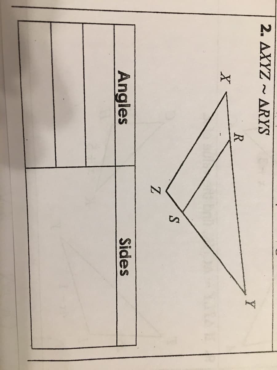 2. AXYZ - ARYS
Y
R
S
Angles
Sides
