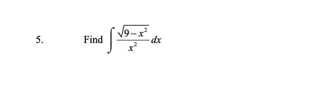 ( V9-x²
2
Find
x²
5.
