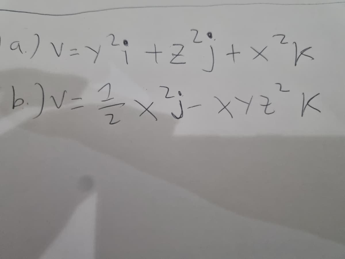 a) V=y?; +Z
x²K
X J-XYZ K

