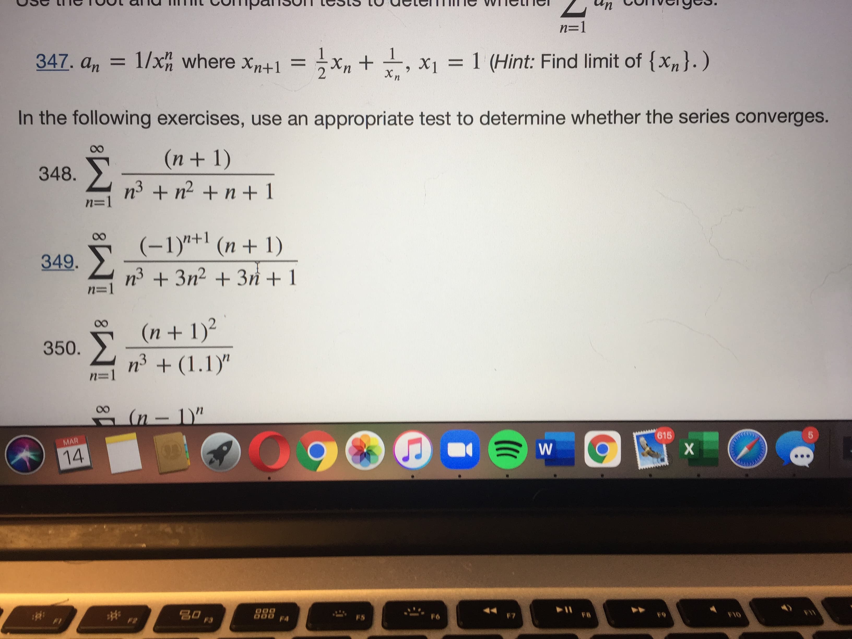 (n + 1)?
n3 + (1.1)"
350.
n=1
