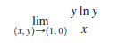 y In y
lim
(х, у) -(1,0) х
