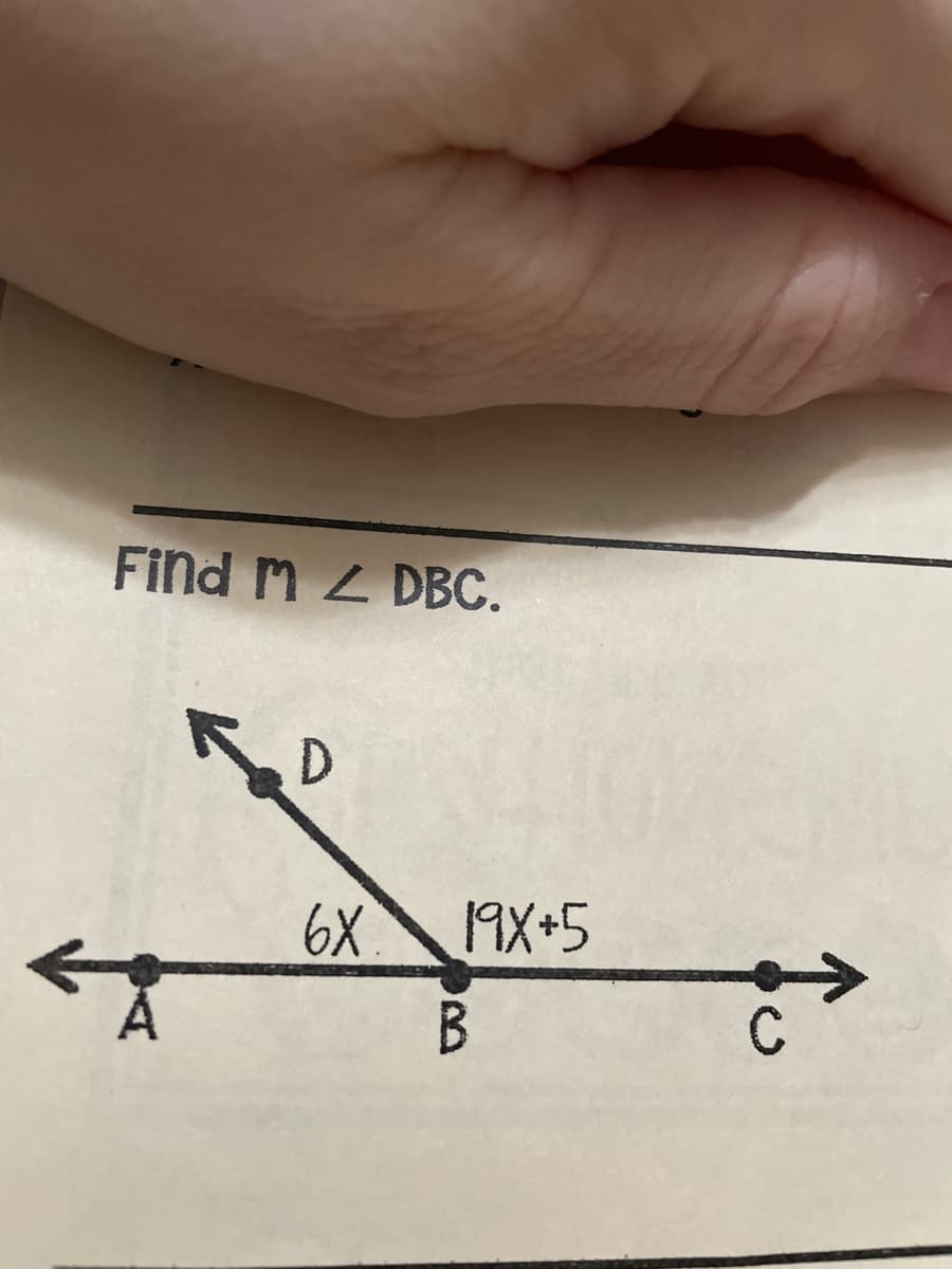 Find M Z DBC.
6X
19X+5
C
