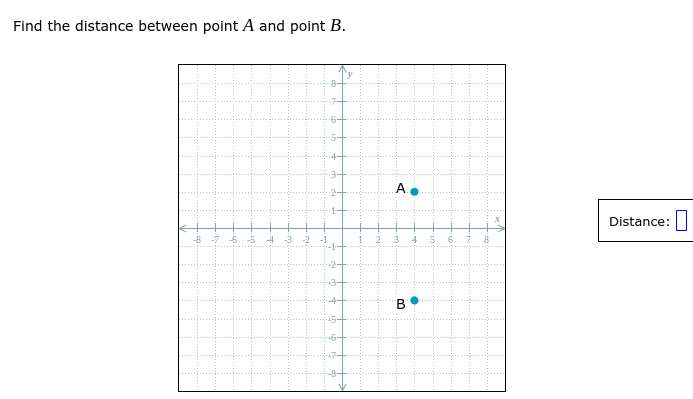 Find the distance between point A and point B.
·do.
.L
.L
*.
A
N
m
B
··
6
8
Distance: 0