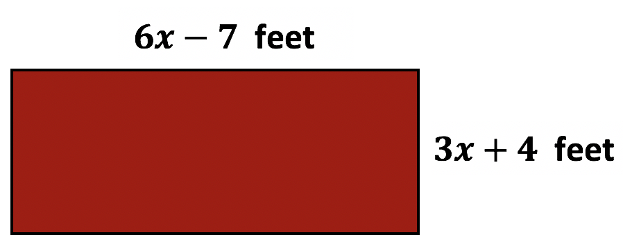 бх — 7 feet
Зх + 4 feet
